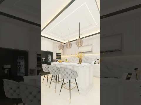 kitchen with dinning table 3D WALKTHROUGH #shortvideo #home #interiordesign #viralvideo