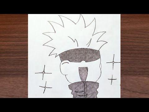 How to draw kid Gojo Satoru| Easy Gojo drawing for beginners | best Anime drawing easy step by step