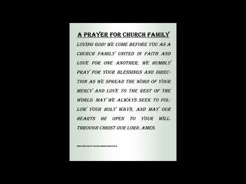 A Prayer for Church family