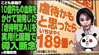 【電通・中抜き・責任問題】こども家庭庁 10億円の税金をかけて開発した「虐待判定AI」を実用化困難で導入断念に非難殺到