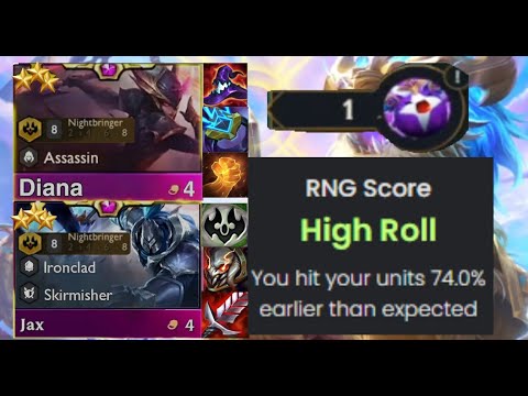 LUCKIEST PLAYER EVER??? HIGH ROLL GAME -TFT REVIVAL: DAWN OF THE HEROES