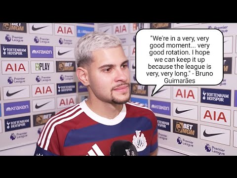 "'WE'RE IN A VERY, VERY GOOD MOMENT!' Bruno Guimarães REACTS to Newcastle's  2-1 Win at Tottenham!