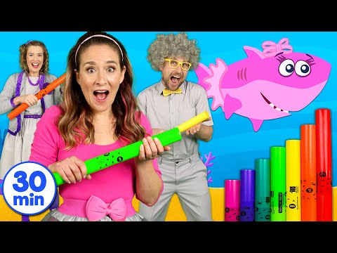 Baby Shark (Boomwhackers) + More Nursery Rhymes | Kids Songs