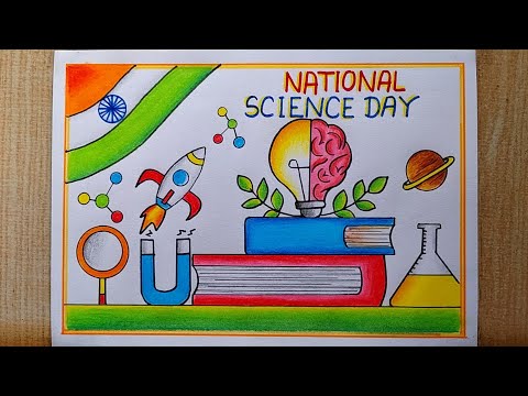 Science Day drawing easy, 28th Feb| National Science Day Poster drawing| Science Day special Poster