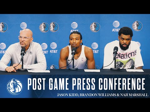 Jason Kidd, Brandon Williams, & Naji Marshall | Post Game vsMEM | 03/07/25