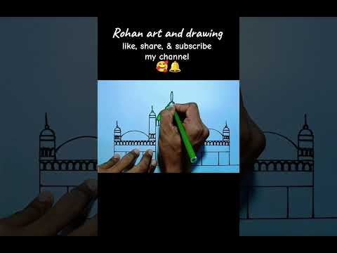 Mosque drawing easy,#drawing #art #foryou #trending #masjid #gojol