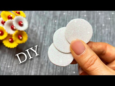 One circle is enough 💐 DIY Flowers 💐 Super easy flower making idea with foamiran 💐