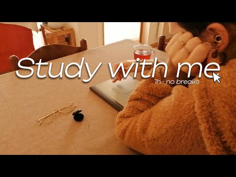 1 HOUR STUDY SESSION - Study with me for exam session, with lofi music and rain sounds in background