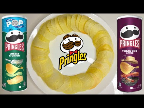 Homemade Pringles recipe / No oil ❌ Only 3 ingredients / Easy and delicious chips .