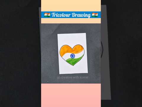 Tricolour easy drawing🇮🇳 #easy #drawing #flag #shorts #independenceday #republicday #art #craft #diy