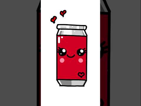 How to draw a soda kawaii