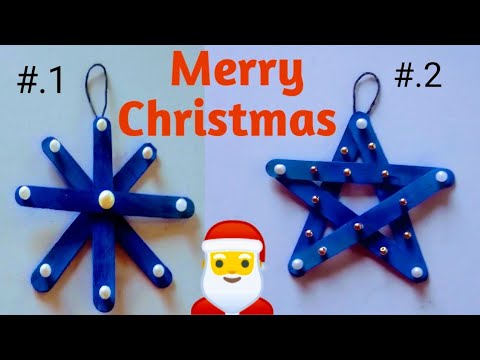 2 Beautiful Merry Christmas Ornaments Craft / 2 DIY Christmas Crafts / Star 🌟 Letter / Shaped Crafts