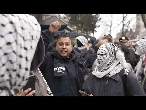 Pro-Palestine Protest Outside BARNARD College after it was Occupied