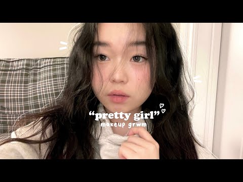 The “PRETTY GIRL” makeup📂: Pinterest Clean Girl +Hair for School(chitchat grwm)