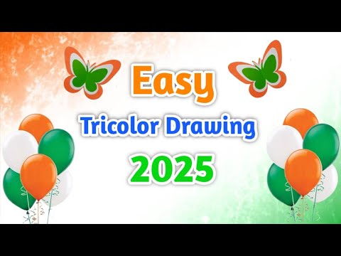 Very Easy tricolour drawing 🇮🇳 / How to draw easy tricolor drawing / Easy drawing / tricolor drawing