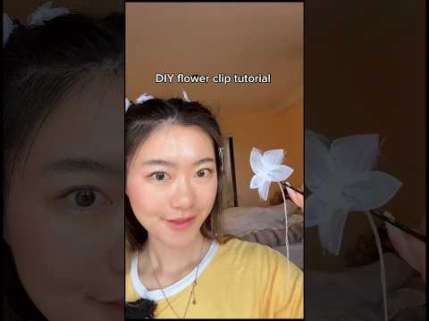 DIY flower hair clip tutorial 🌸