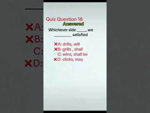 Quiz Question 18 Answered