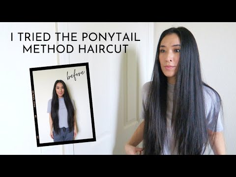 LAYERED HAIRCUT FOR LONG HAIR - DIY |  PONYTAIL METHOD HAIRCUT