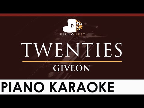 GIVEON - TWENTIES - HIGHER Key (Piano Karaoke Instrumental)