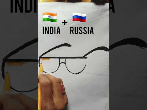 Indian Flag 🇮🇳and Russia flag🇷🇺 drawing || #art #shortsarts