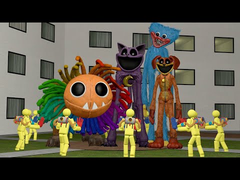 ALL POPPY PLAYTIME 4 3 CHARACTERS were surrounded, but something went wrong... (Garry's Mod)