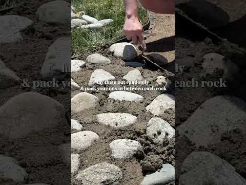 DIY budget cobblestone path!