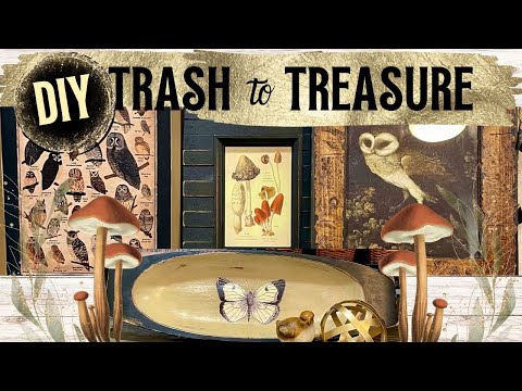 DIY CRAFTS; TRASH to TREASURE Owls & Mushrooms Decor