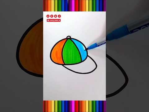 how to coloring a cap #drawing #easydrawing #coloring #shorts