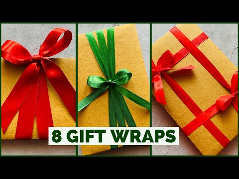 8 Amazing Ways to Wrap a Ribbon on a Gift Box | Creative Gift Wraps  #giftwrap