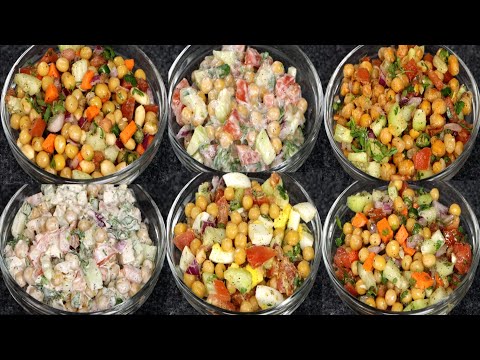 6 Easy Protein Salad Recipes | Chickpea Salad Recipe