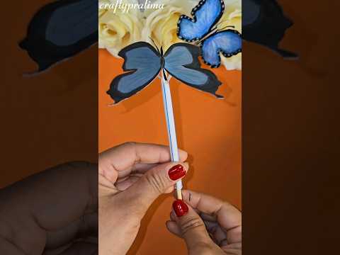 flying butterfly  paper craft #creative #youtubeshorts #craft