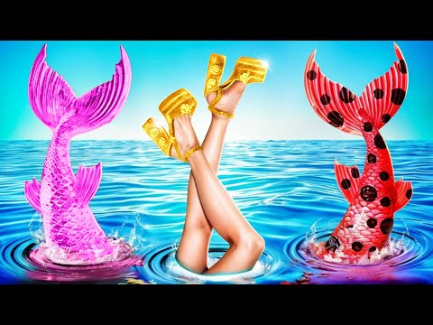 LADYBUG VS MERMAID || Dreams Come True 😍 Extreme Dolls Makeovers by 123 GO! Galaxy