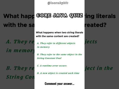 Java Quiz Core Java Test #java #corejava #javainterview