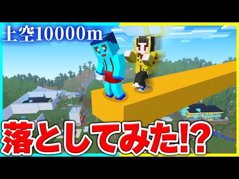 けなたろうを上空10000メートルから突き落としてみたwww 【まいくら / マインクラフト】