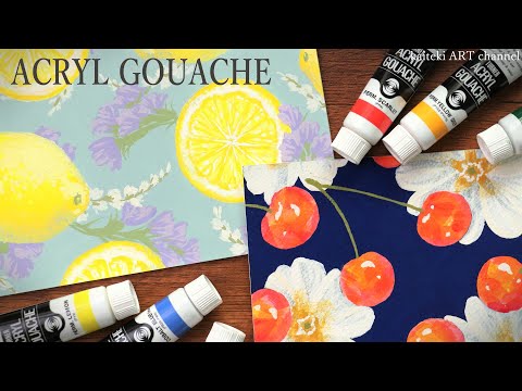 【アクリルガッシュ】イラストにおすすめ！塗り方４つ🎨Illustrations with Turner Acrylic Gouache