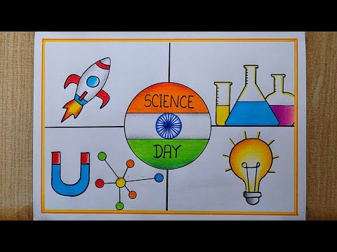 National Science Day Poster Drawing easy| National Science Day drawing| Science Day special Poster