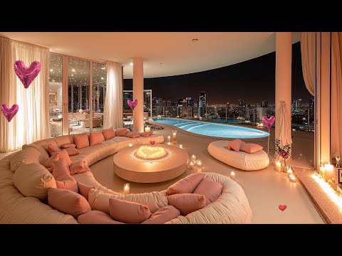 Cozy Luxury Apartment Vibes ❤️City Nightscape   | Smooth Jazz for Relaxation, Sleep & Romance