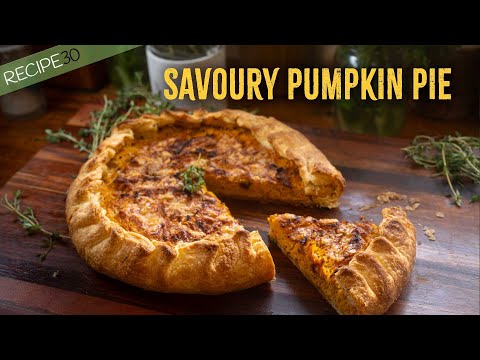 Rustic Pumpkin Pie with Gorgonzola Cheese