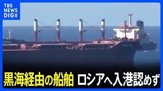 ウクライナ、黒海を経由したロシアへの船舶入港認めず　軍事物資を積んでいるとみなすと警告｜TBS NEWS DIG