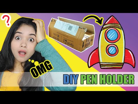 DIY Pen holder | DIY Desktop Organizer Waste Paper - Paper Craft - Pen Holder Organizer