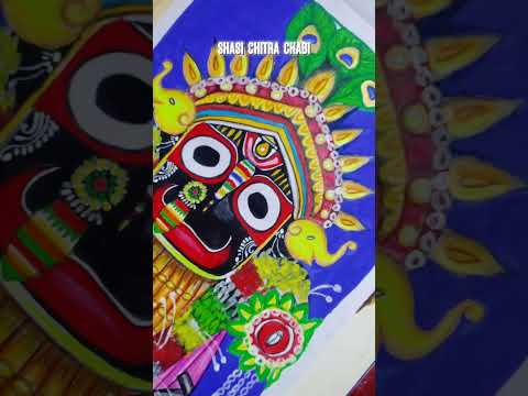 drawing of jagannath bhagwan  // lord of jagannath drawing  // jai jagannath drawing colour