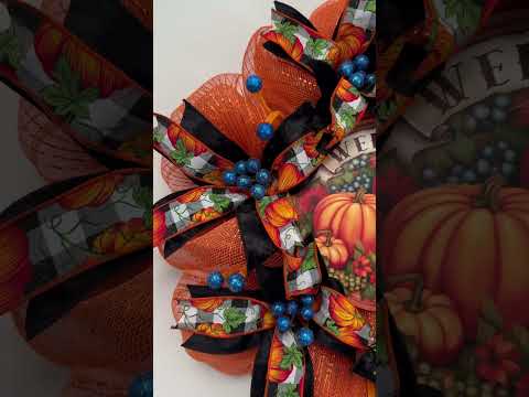 DIY Deco Mesh Wreath for Fall - Stunning & Easy