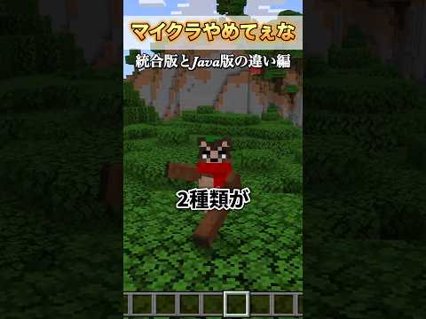 マイクラやめてーなー統合版とJAVA版の違い #shorts #マイクラ #minecraft