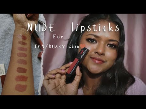 *MUST HAVE* Nude lipstick for dusky/tan skin 🤎| best everyday wear lipstick for dusky beauties ✨💄