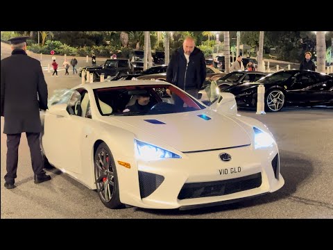 GERARD LOPEZ with His NEW LEXUS LFA Leaving the Hotel de Paris in Monaco!!