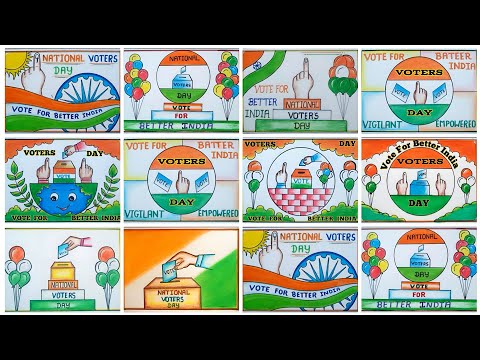 National Voters Day Drawing | How to draw National Voters Day Drawing  | Voters Day Poster Drawing