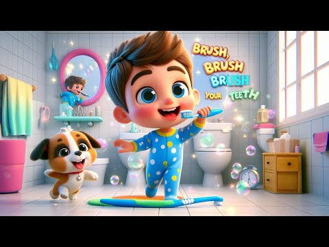 Brush, Brush, Brush Your Teeth | #nurseryrhymes #healthyhabits