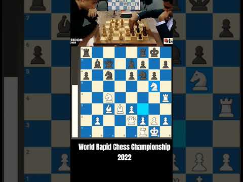 Dubov plays a brilliant move against Nihal Sarin in the World Rapid Championship 2022.