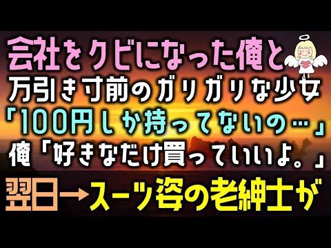 【感動する話】会社をクビになった俺と万引き寸前のガリガリな少女「100円しか持ってないの…」俺「好きなだけ買っていいよ。」翌日→スーツ姿の老紳士が（泣ける話）感動ストーリー朗読