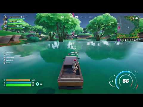 Fortnite gameplay  - 1 vs 3 players in the final fight and a Crowned Victory Royale